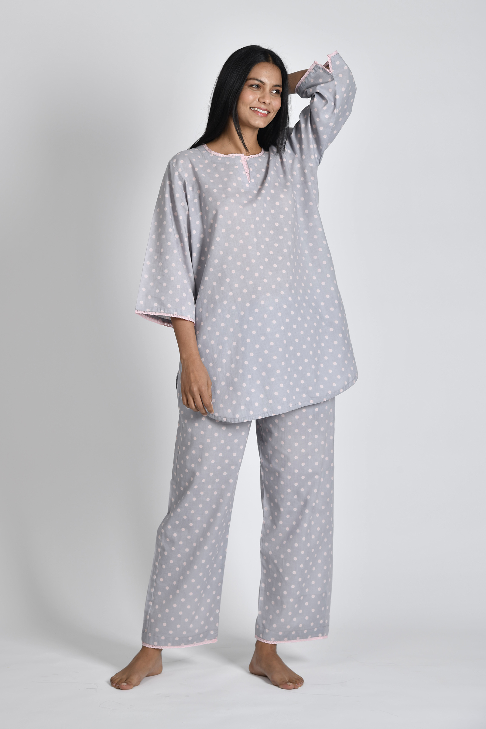 100% Cotton Maternity Pajama Set - Tropical Print