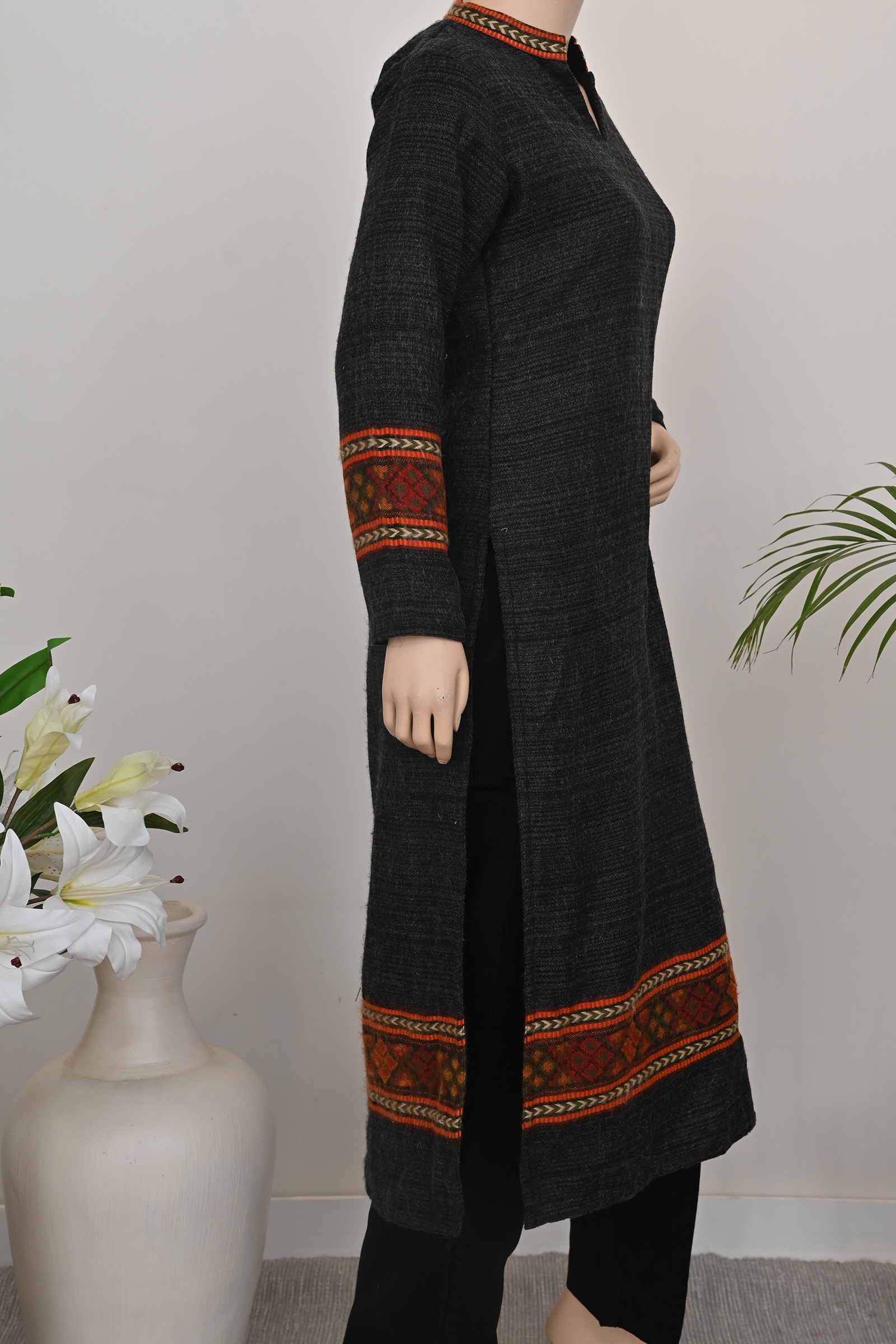 Elegance woolen beautiful Kurtis wd beautiful attached jacket style Kurtis  size 38 40 42 available RATE 1245/- COURIER… | Kurti designs, Woollen  dresses, Kurti