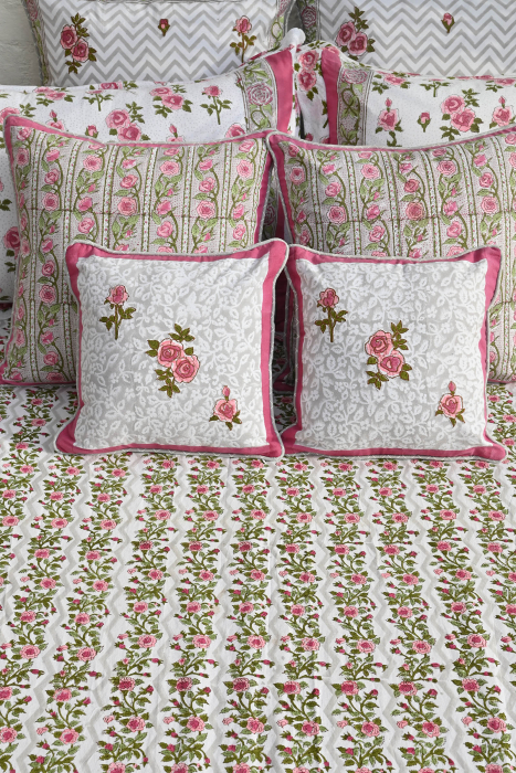 Wild Pink Roses 12*12 Cushion Cover-12"X12"