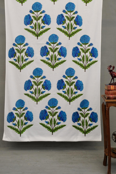 Blue Poppies Fabric