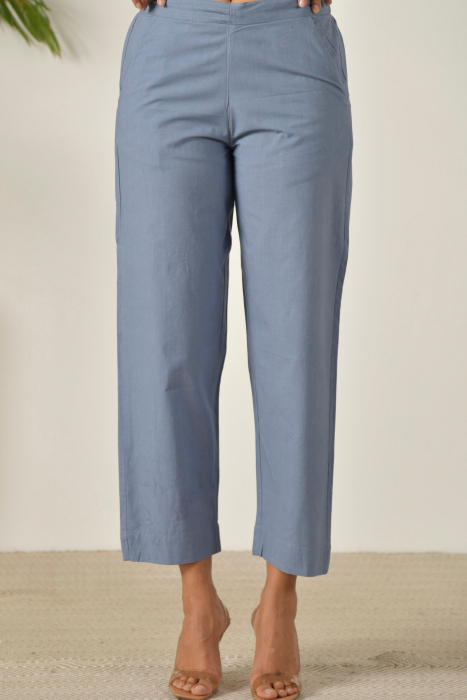 Delicate Cotton Straight Pant