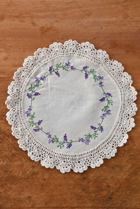 Crochet Doily Purple-3