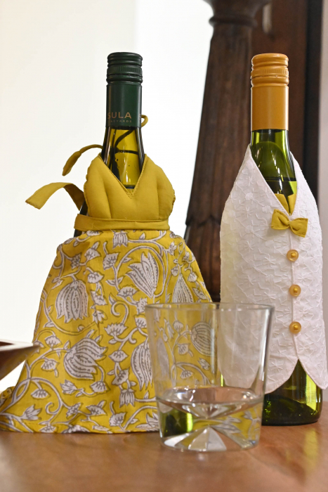 Wine Bottle Yellow Cover