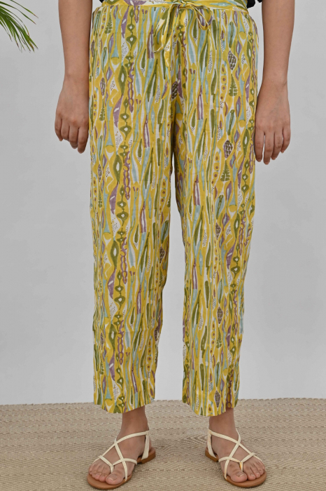 Yellow Sketch Voile Seriously Short Pant
