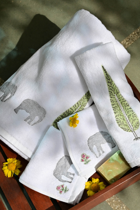 Elephant Face Towel (set of 2)
