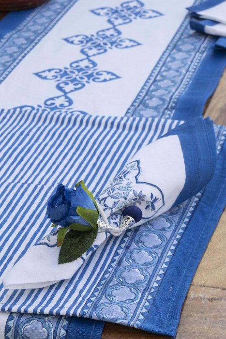 Royal Blue Napkin Tie Set Of 6