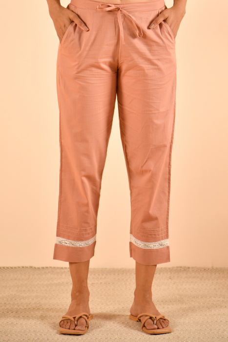 Earth Lace Peach Cotton Seriously Short Pant 