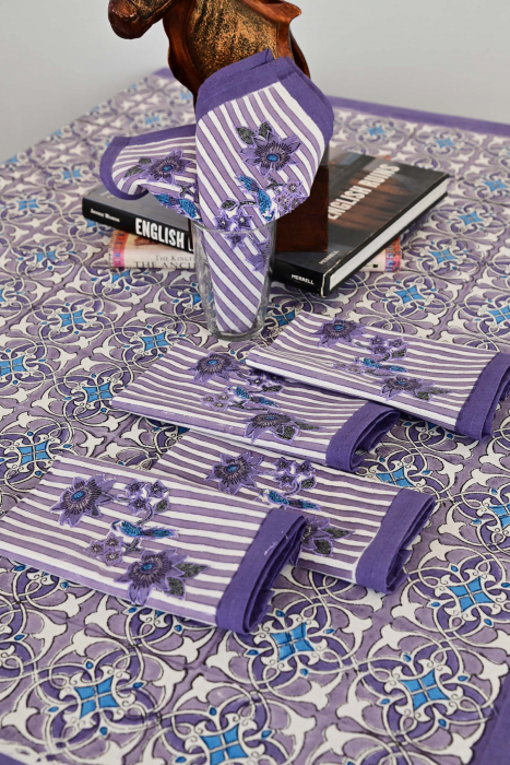 Artistic Lavender Napkin Set Of 6