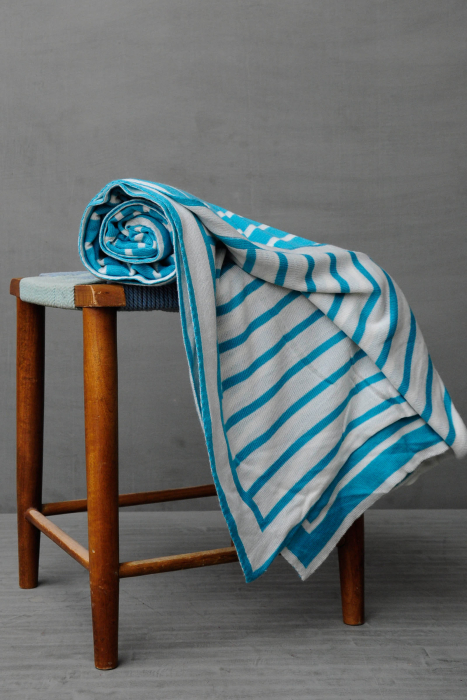 Woven Blue Blanket 