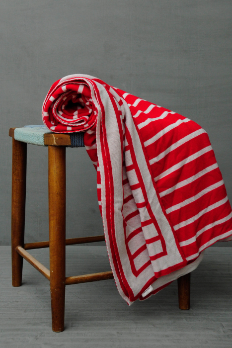 Woven Red Blanket 