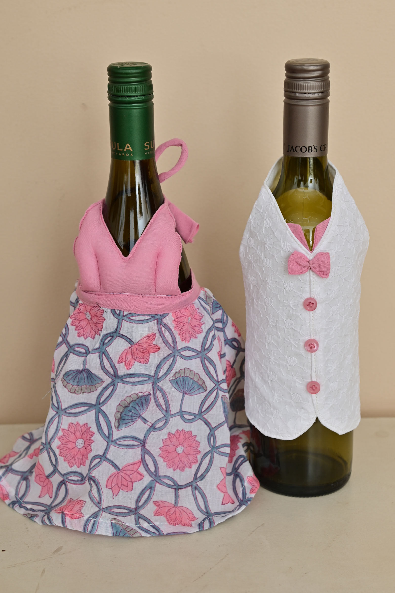 Wine Bottle Pink Cover
